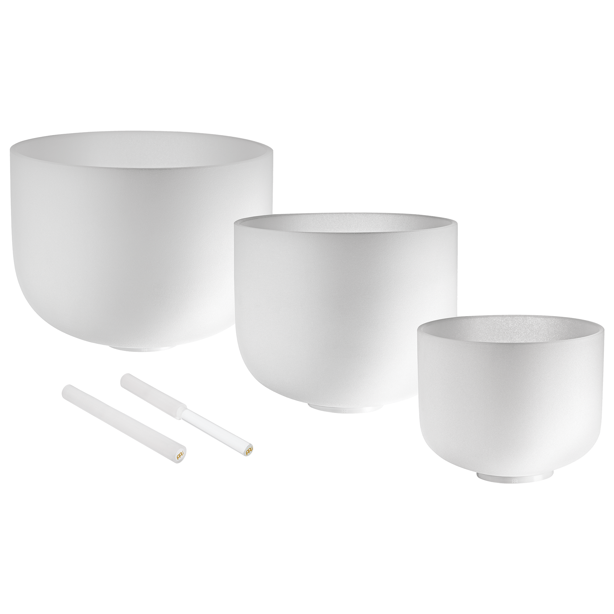 432 Hz Crystal Singing Bowls 8” F4, 10” D4, 12” C4 - Pure Harmony Set