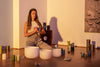 432 Hz Crystal Singing Bowls 8” F4, 10” D4, 12” C4 - Pure Harmony Set