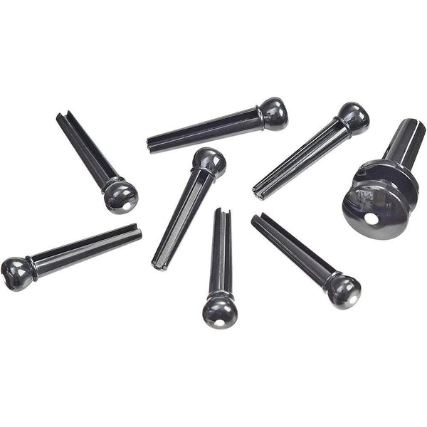 D Addario ABS Bridge/END Pin Set Black and Ivory - El Cajon Guitars and Music