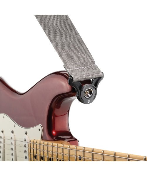 D Addario Auto Lock PolyPro Guitar Strap Silver - El Cajon Guitars and Music