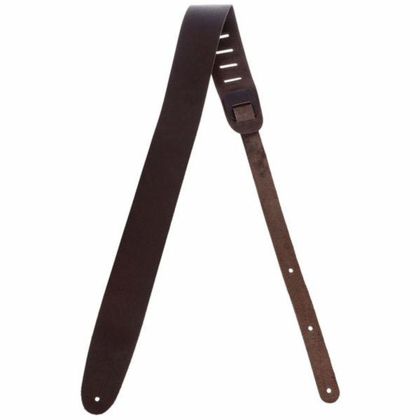 D Addario Basic Classic Leather Guitar Strap, brown - El Cajon Guitars and Music