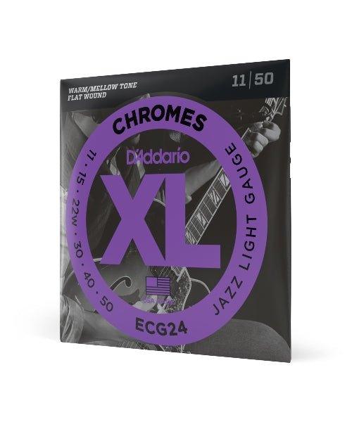 D Addario ECG24 Chromes Flat Wound Electric Guitar Strings Light 11 - 50 - El Cajon Guitars and Music