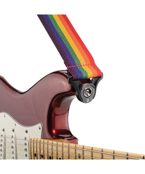 D'Addario Auto Lock Guitar Strap PolyPro Rainbow - El Cajon Guitars and Music