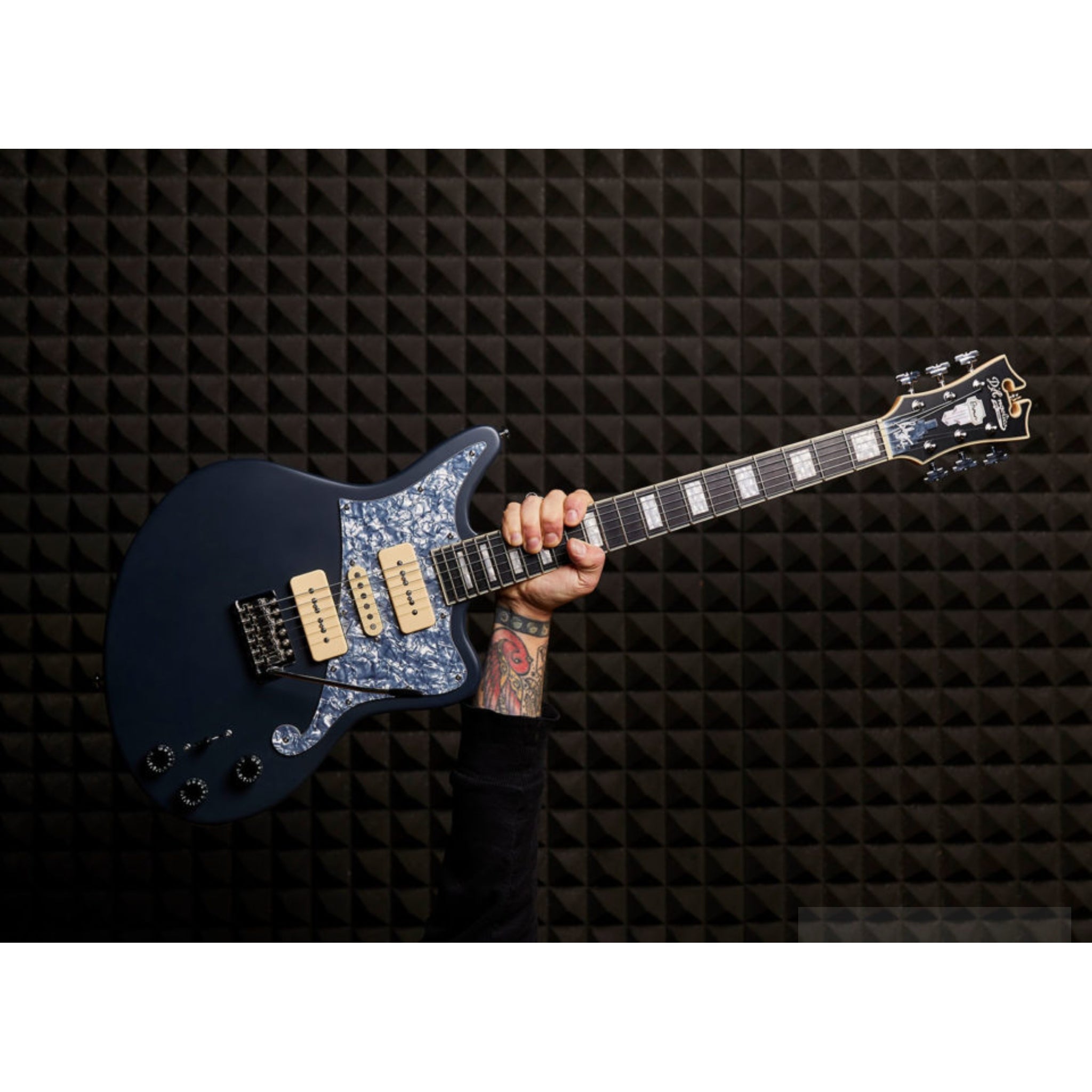 D'Angelico Premier Bob Weir Bedford Solidbody Guitar with Tremolo Matte Stone - El Cajon Guitars and Music