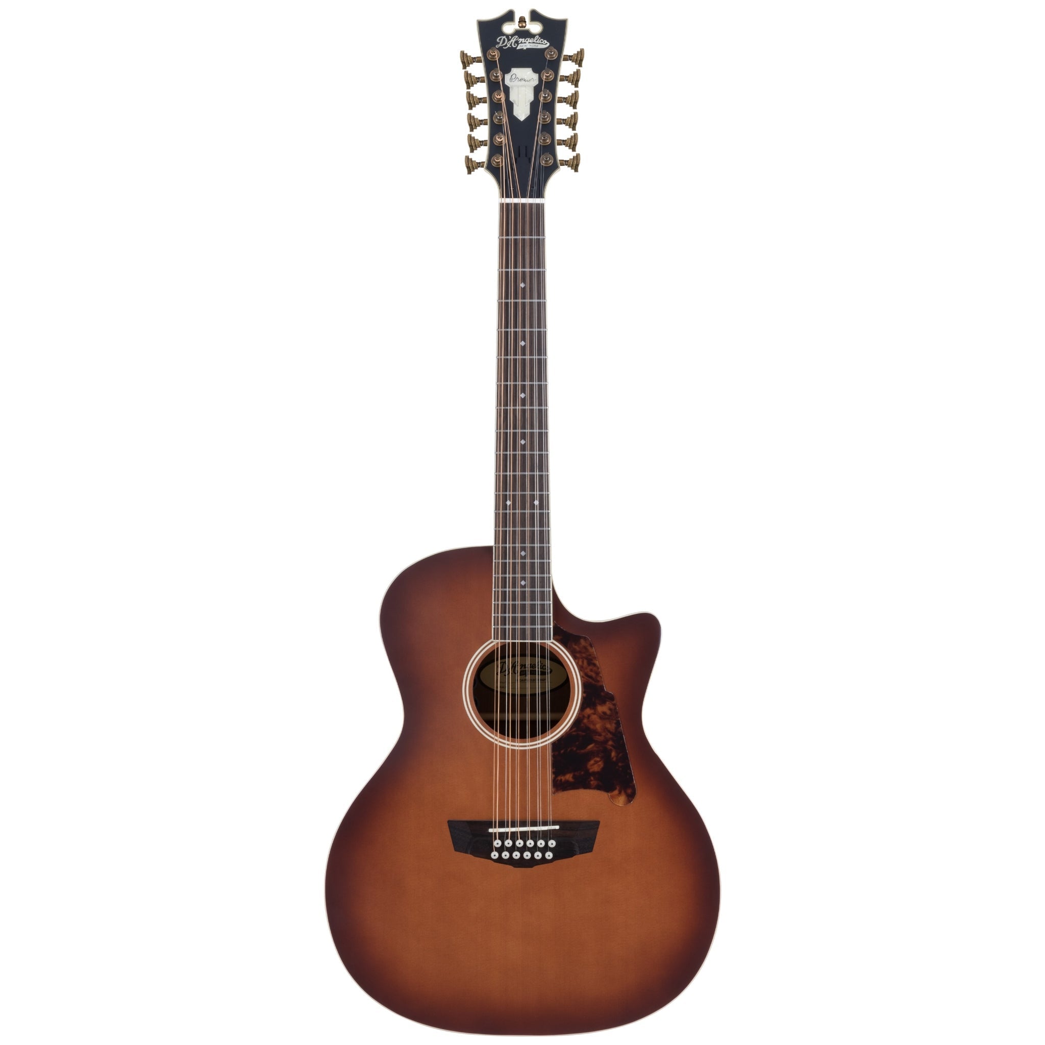 D'Angelico Premier Fulton Grand Auditorium 12 - String CE Caramel Burst - El Cajon Guitars and Music