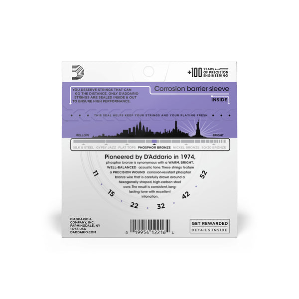 D'Addario Guitar Strings - Phosphor Bronze Acoustic Guitar Strings - EJ26 - Rich, Full Tonal Spectrum - for 6 String Guitars