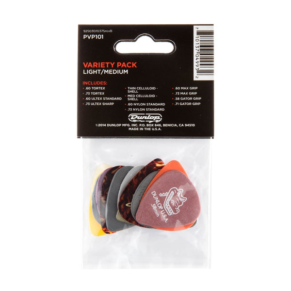 DUNLOP GUITAR PICK LT/MD VARIETY PACK PVP101 - El Cajon Guitars and Music