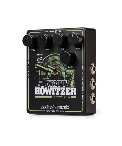 Electro - Harmonix 15Watt Howitzer Guitar Preamp and Power Amp Effects Pedal Black - El Cajon Guitars and Music