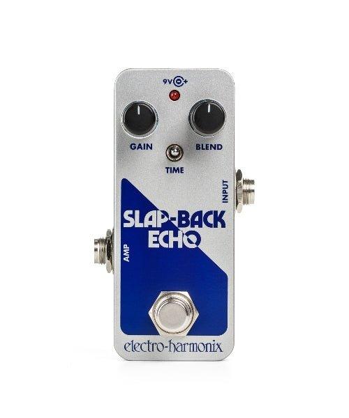 Electro - Harmonix Slap - Back Echo Analog Delay Effects Pedal Silver and Blue - El Cajon Guitars and Music