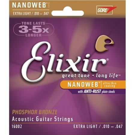 Elixir Strings Phosphor Bronze Nanoweb Acoustic Extra Light 10 - 47 Strings - El Cajon Guitars and Music