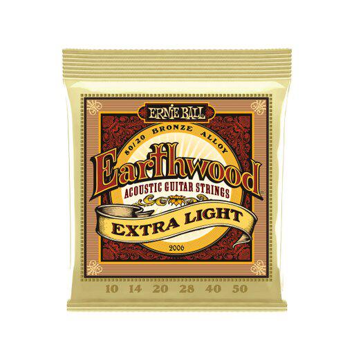 Ernie Ball 2006 Earthwood Extra Light Acoustic Guitar Strings (10 - 50) - El Cajon Guitars and Music