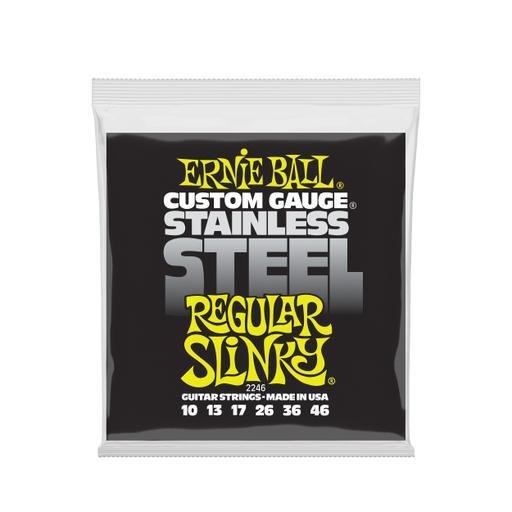 Ernie Ball 2246 Stainless Steel Regular Slinky Electric Guitar Strings (10 - 46) - El Cajon Guitars and Music