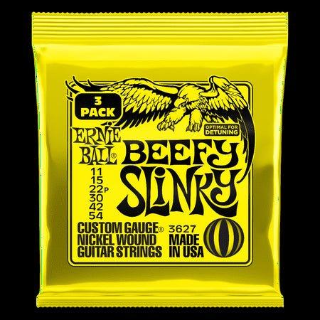 Ernie Ball 3627 3 - Pack Beefy Slinky Electric Nickel Wound Guitar Strings 11 - 54 - El Cajon Guitars and Music