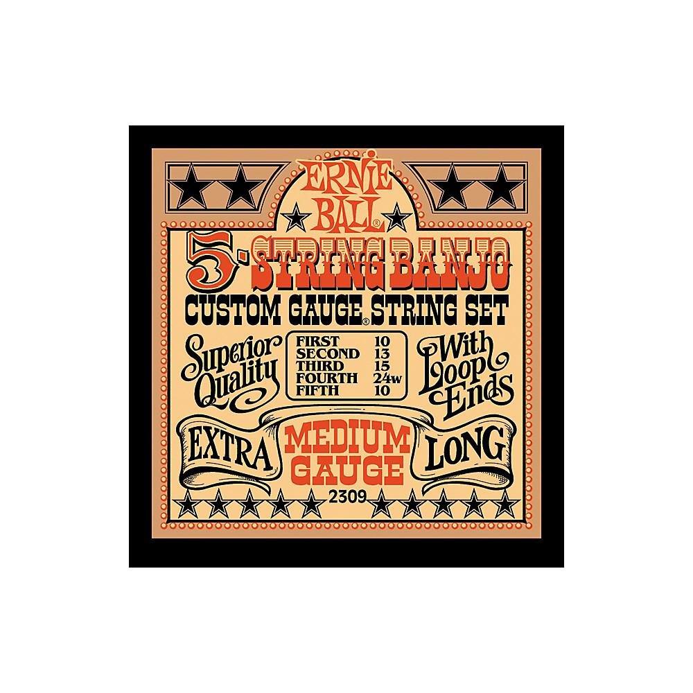 Ernie Ball 5 - String Medium Stainless Steel Banjo Strings - P02309 - El Cajon Guitars and Music