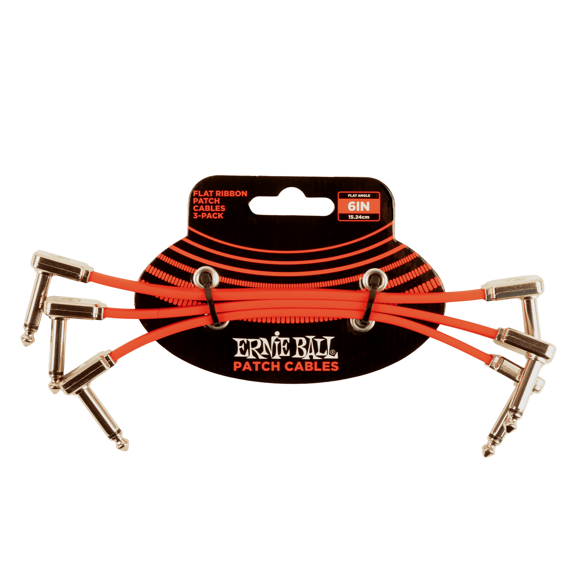 Ernie Ball 6 Inch Flat Ribbon Patch Cable 3 - Pack P06402 - El Cajon Guitars and Music