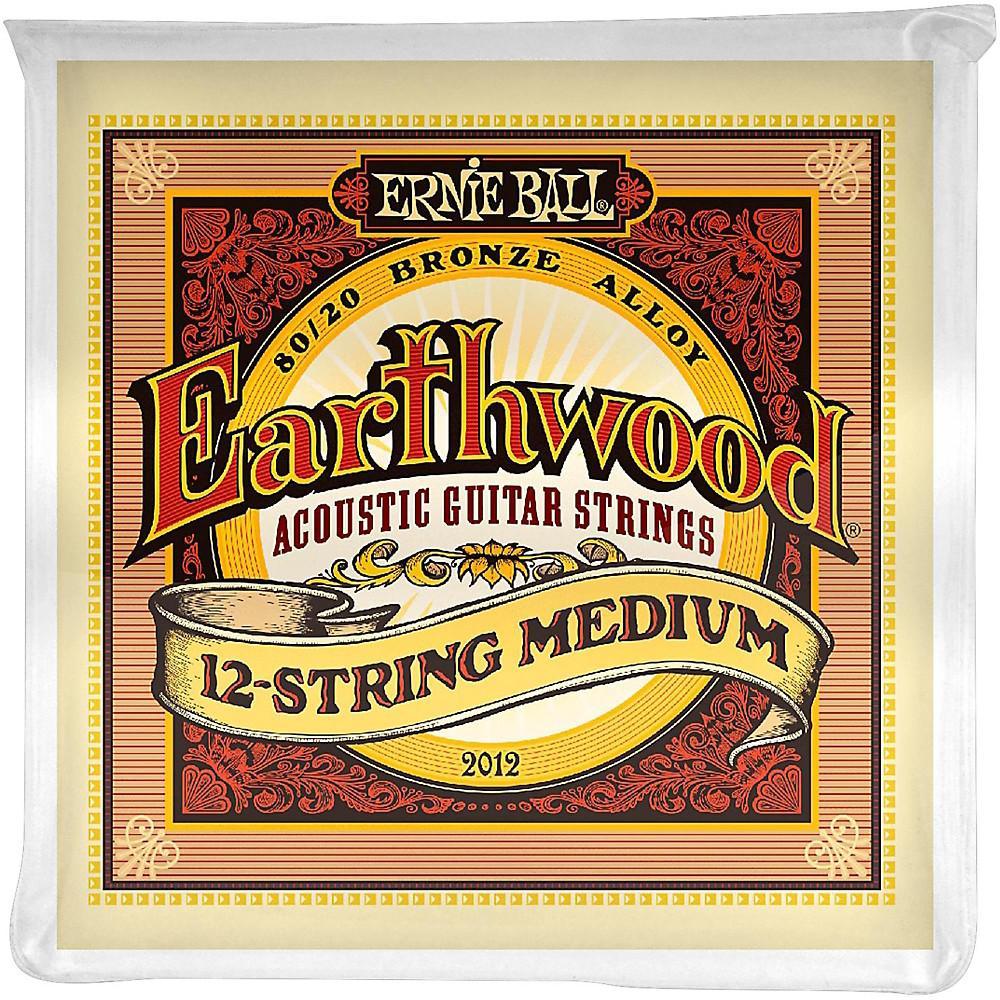 Ernie Ball Earthwood 12 - String Medium 80/20 Bronze Acoustic Guitar - P02012 Strings - El Cajon Guitars and Music