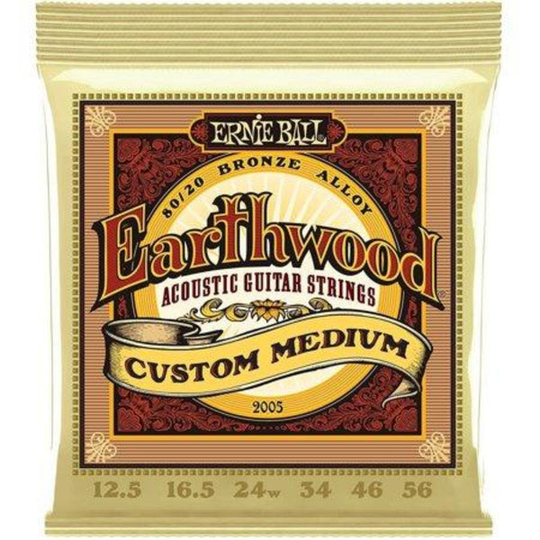 Ernie Ball Earthwood Custom Medium 80/20 Bronze Acoustic Guitar Strings - El Cajon Guitars and Music