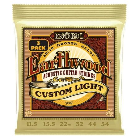 Ernie Ball Earthwood Light 80/20 Bronze Acoustic Guitar Strings 3 Pack 11.5 - 54 - El Cajon Guitars and Music