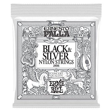 Ernie Ball Ernesto Palla Black & Silver Tie - On Nylon Classical Guitar Strings - El Cajon Guitars and Music