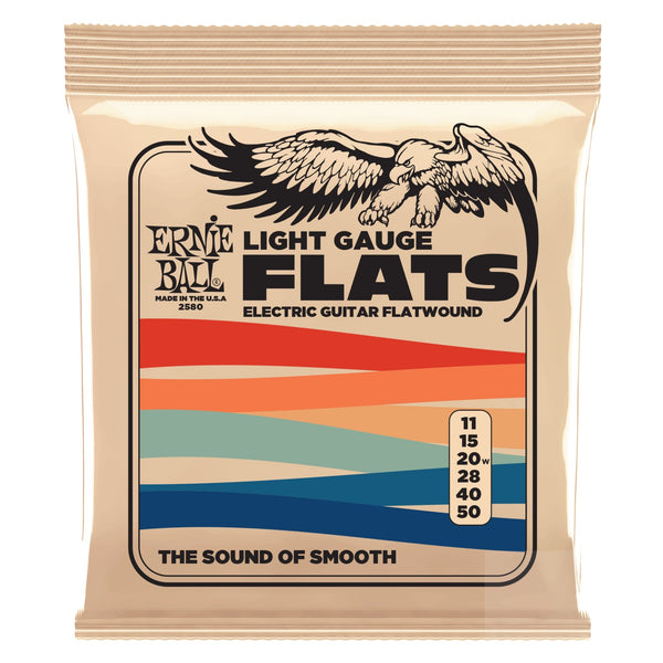 Ernie Ball Flatwound Guitar Strings Light Stainless Steel Flatwound Electric Guitar Strings - 11 - 50 Gauge - El Cajon Guitars and Music