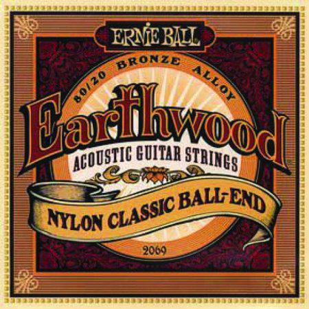 Ernie Ball Folk Nylon Clear & Gold Ball - END 80/20 Bronze Acoustic Guitar Strings - El Cajon Guitars and Music