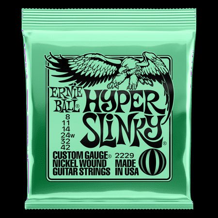 Ernie Ball Hyper Slinky Nickel Wound Electric Guitar Strings - 8 - El Cajon Guitars and Music