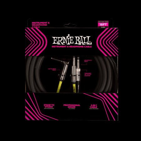 Ernie Ball Instrument and Headphone Cable - El Cajon Guitars and Music