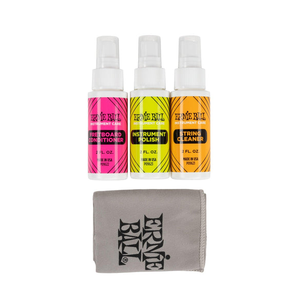 Ernie Ball Instrument Care 3 - pack with Microfiber Polish Cloth - El Cajon Guitars and Music