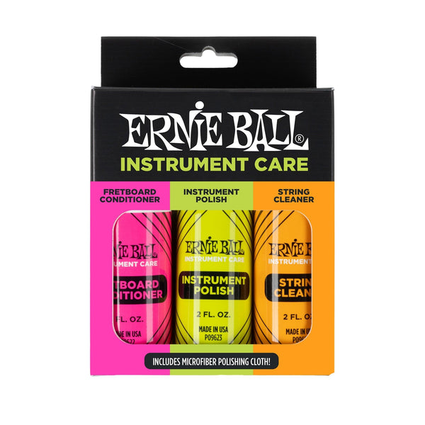 Ernie Ball Instrument Care 3 - pack with Microfiber Polish Cloth - El Cajon Guitars and Music