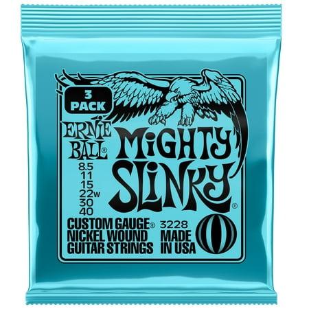 Ernie Ball Mighty Slinky Nickel Wound Electric Guitar Strings 3 Pack - El Cajon Guitars and Music