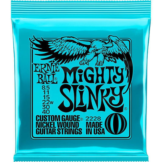 Ernie Ball Mighty Slinky Nickelwound Electric Guitar Strings 8.5 - 40 Gauge - El Cajon Guitars and Music