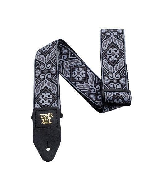 Ernie Ball Tribal Silver/White Jacquard Guitar Strap (P04166) - El Cajon Guitars and Music