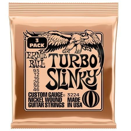 Ernie Ball Turbo Slinky Nickel Wound Electric Guitar Strings 3 Pack - El Cajon Guitars and Music