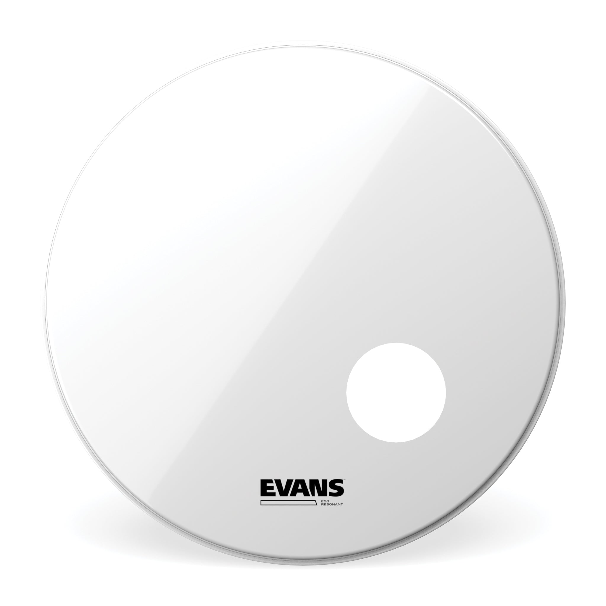 EVANS EQ3 Resonant Smooth White Bass Drum Head, 22 Inch - El Cajon Guitars and Music