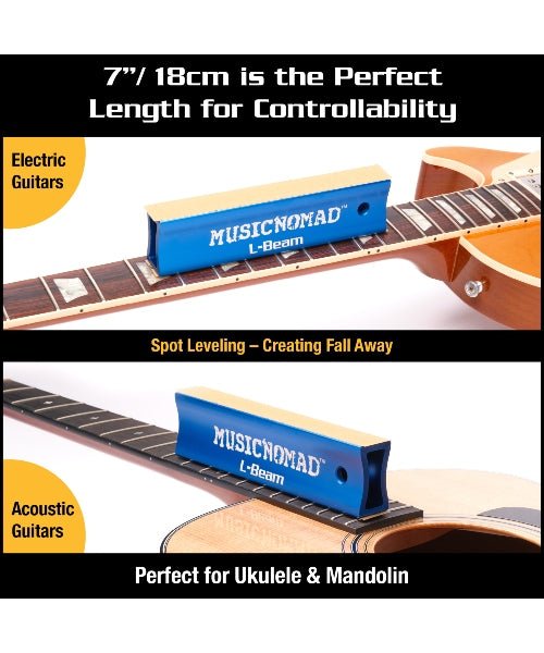 Fret Leveler - Leveling (L - Beam) 7" (18cm) for Guitar, Ukulele, Mandolin - El Cajon Guitars and Music