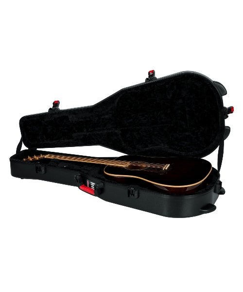 Gator Cases Molded Flight Case for Acoustic Dreadnought Guitars with TSA Approved Locking Latch; (GTSA - GTRDread) - El Cajon Guitars and Music