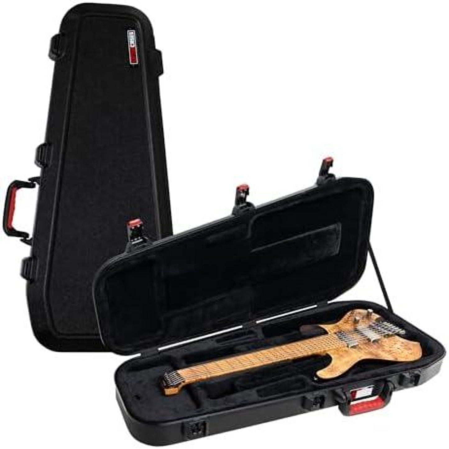 Gator Cases Molded Flight Case for Headless Electric Guitars with TSA Approved Locking Latch; (GTSA - HeadlessELEC) - El Cajon Guitars and Music