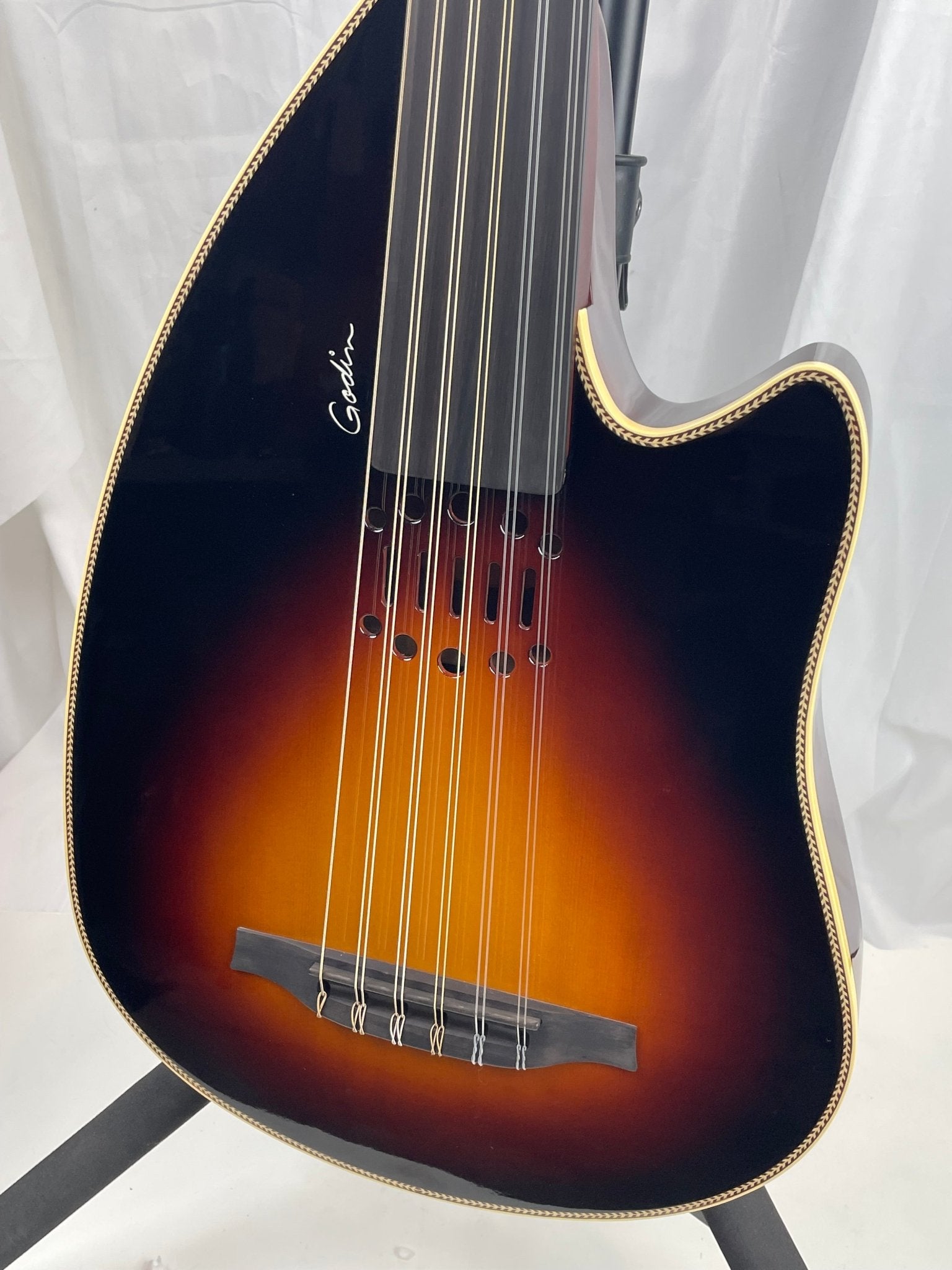 Godin Multioud Nylon Ambiance Limited Edition Sunburst Prototype 2013 - HG with Godin Hardshell Case - El Cajon Guitars and Music