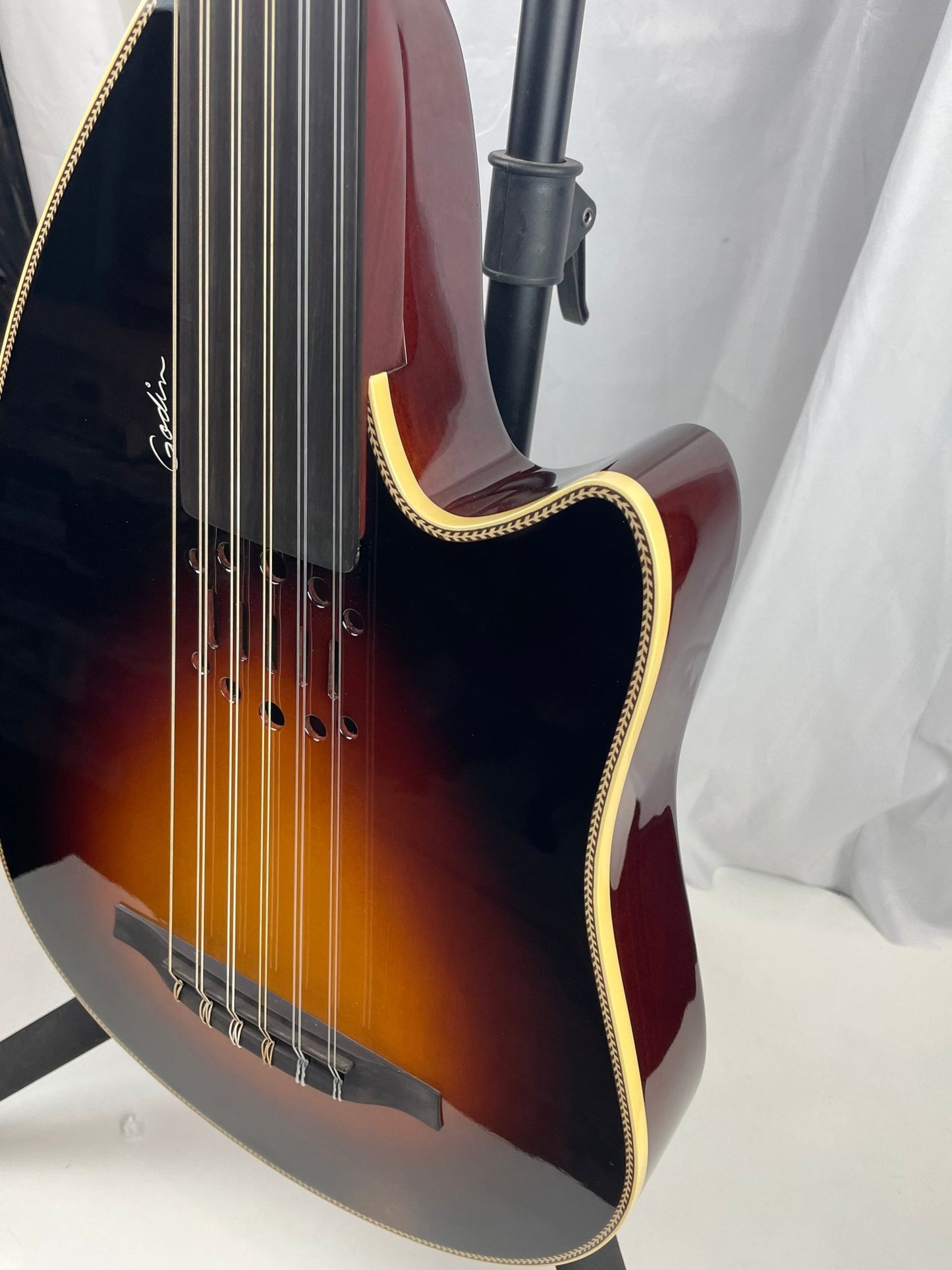 Godin Multioud Nylon Ambiance Limited Edition Sunburst Prototype 2013 - HG with Godin Hardshell Case - El Cajon Guitars and Music