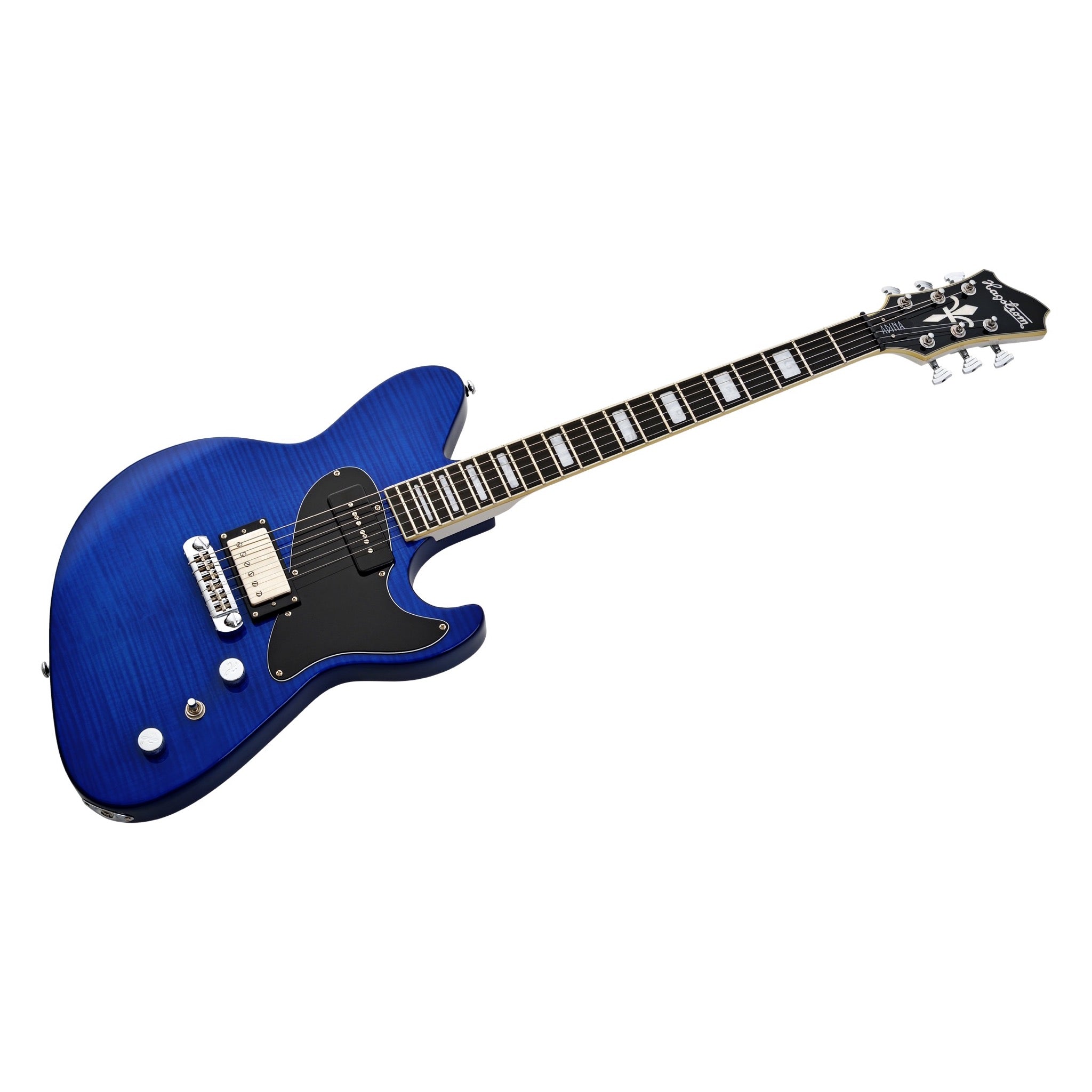 Hagstrom Adina Blue Sky body detail with P-50 and Custom 60 pickups