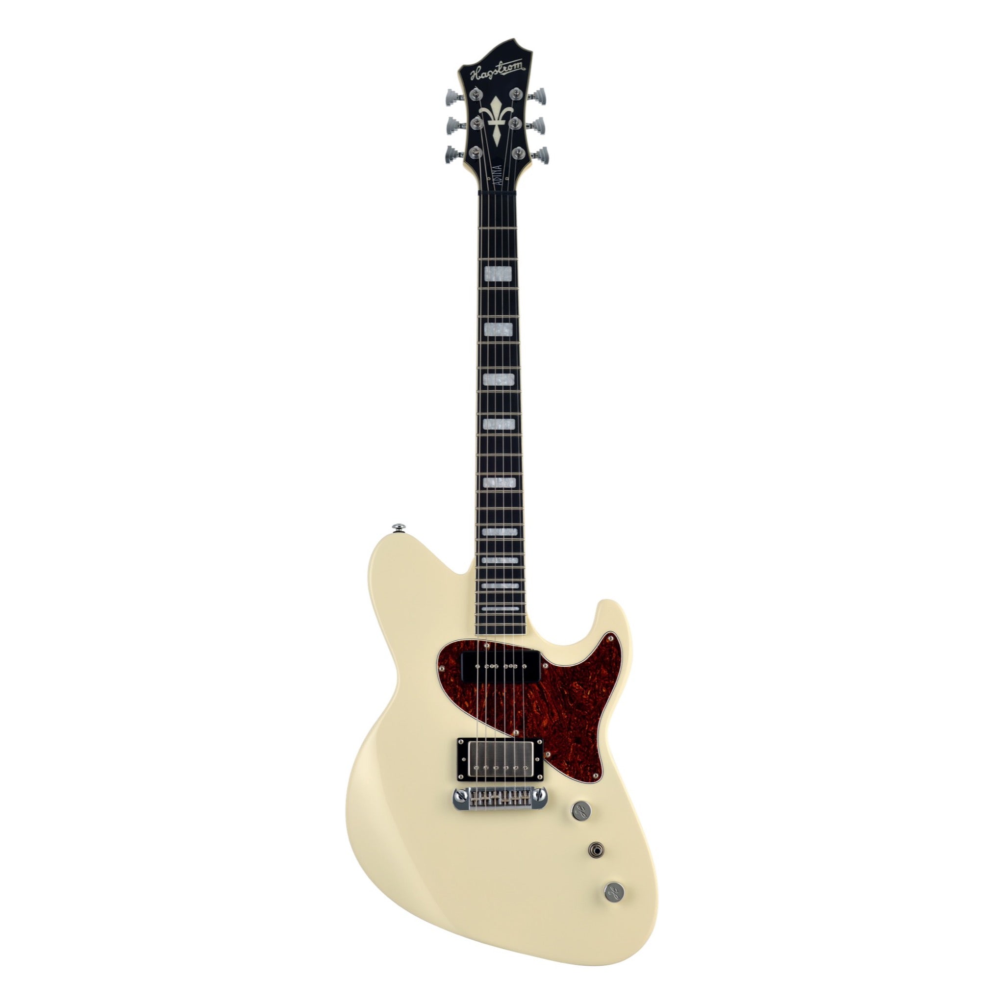 Hagstrom Adina electric guitar in Creme, front view