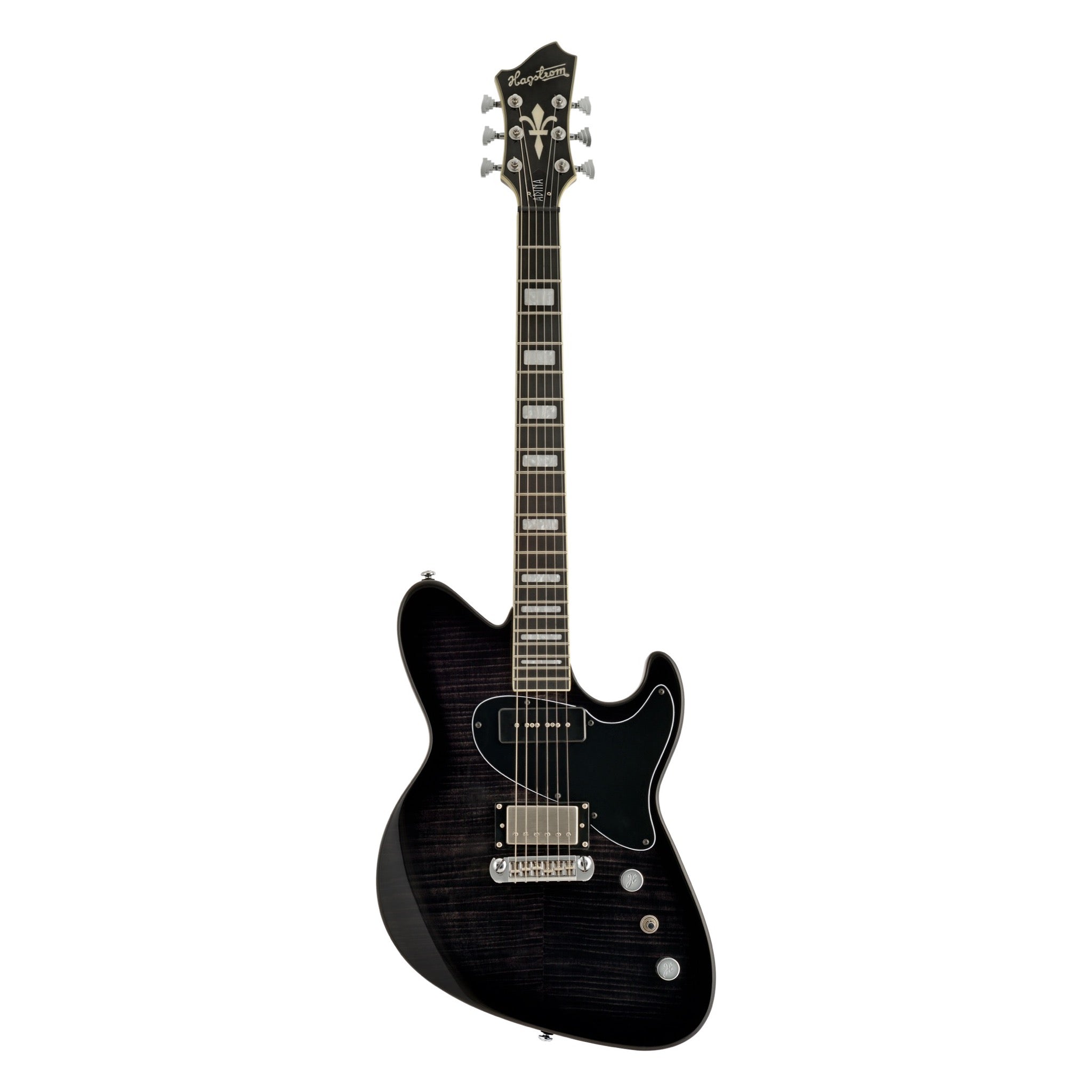 Hagstrom Adina electric guitar in Dark Storm, front view
