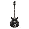 Hagstrom Alvar semi-hollow electric guitar in Black Gloss, front view