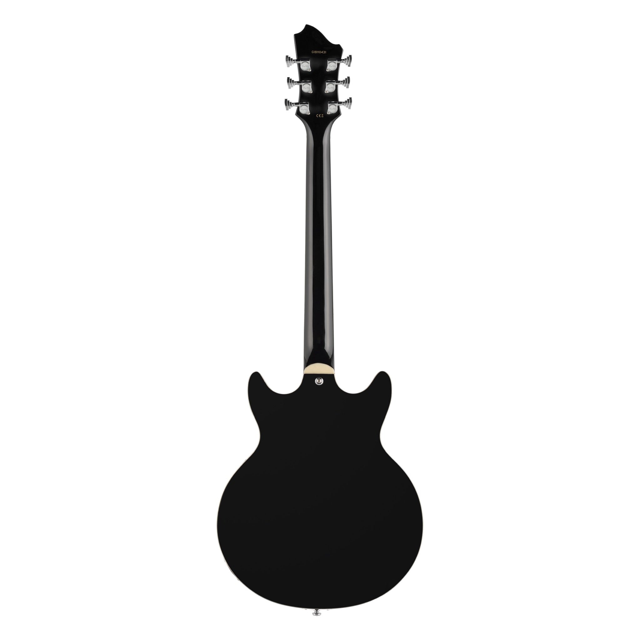Hagstrom Alvar Black Gloss back view