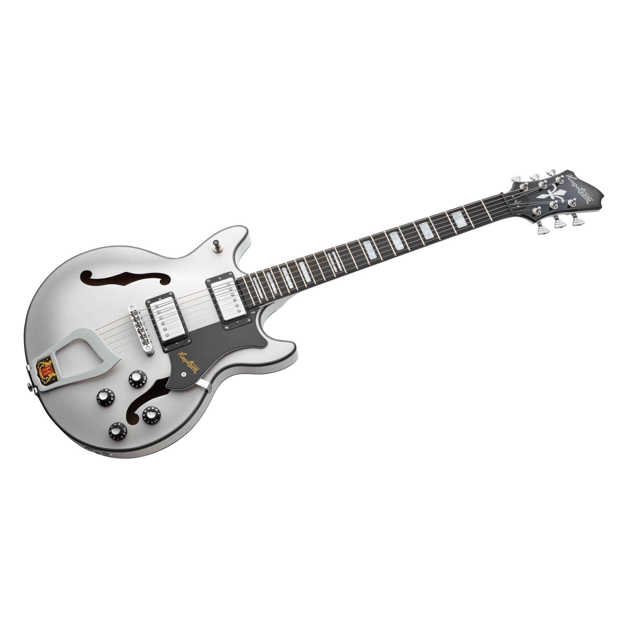 Hagstrom Alvar Swedish Frost body and f-hole detail
