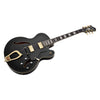 Hagstrom HJ500 Black Gloss trapeze tailpiece detail
