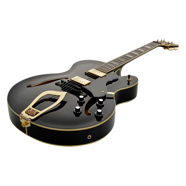 Hagstrom HJ500 Black Gloss headstock detail