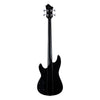 Hagstrom Super Swede Bass Black Gloss back view showing neck-through construction