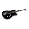 Hagstrom Super Swede Bass Black Gloss J-Quad pickups and bridge detail