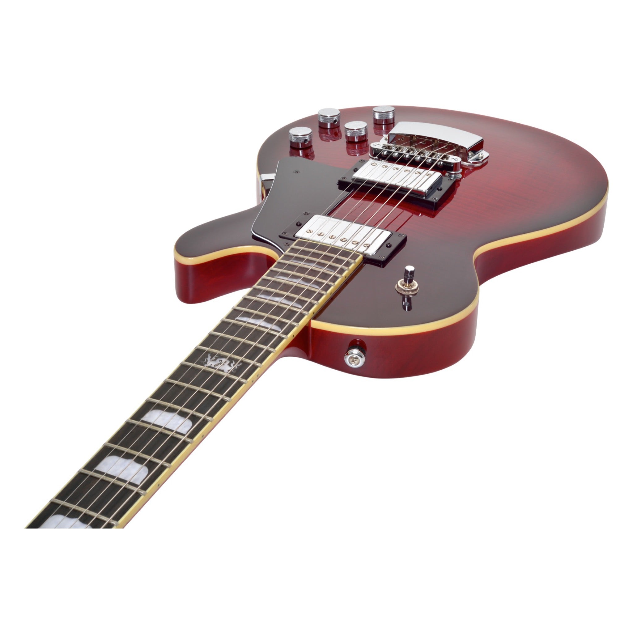 Hagstrom Super Swede MK III Crimson Flame flame maple top detail